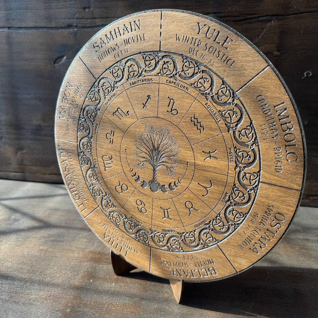 Celtic Tree Calendar: Wiccan Wheel of Life, Pagan Decor