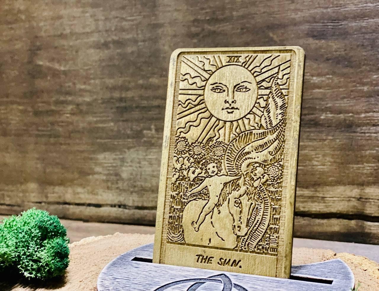 Card of the Day Wooden Tarot Rider–Waite–Smith Daily Guidance Card