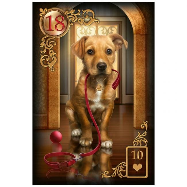 Golden Dreams Lenormand Deck, Wooden Box & Reading Board Set