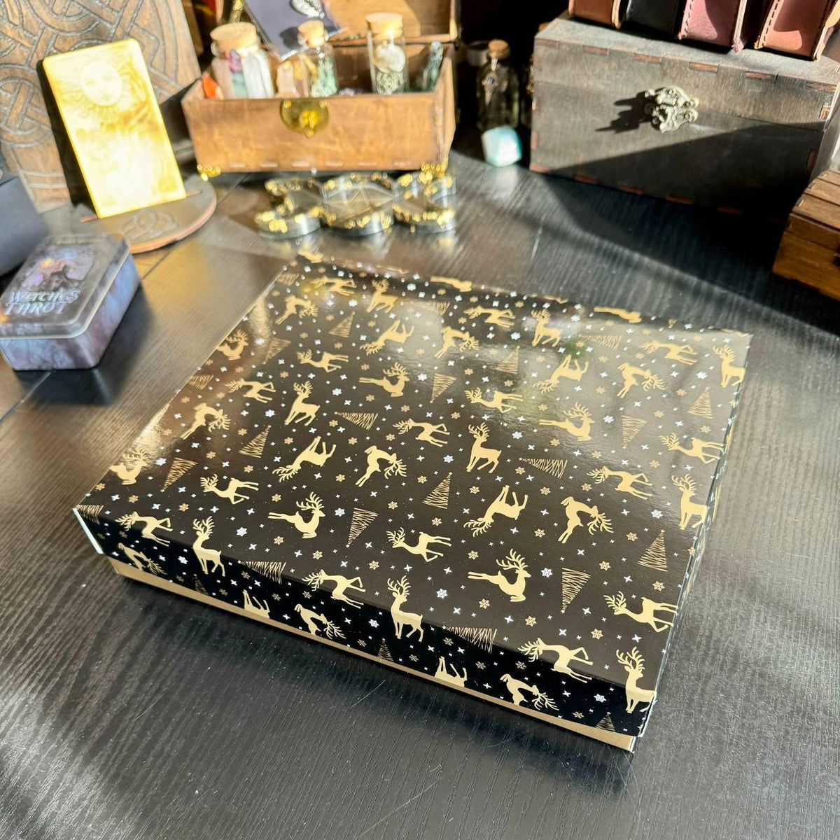 Witchcraft Mystery Box, Esoteric Surprise Gift Set with Tarot and Crystals