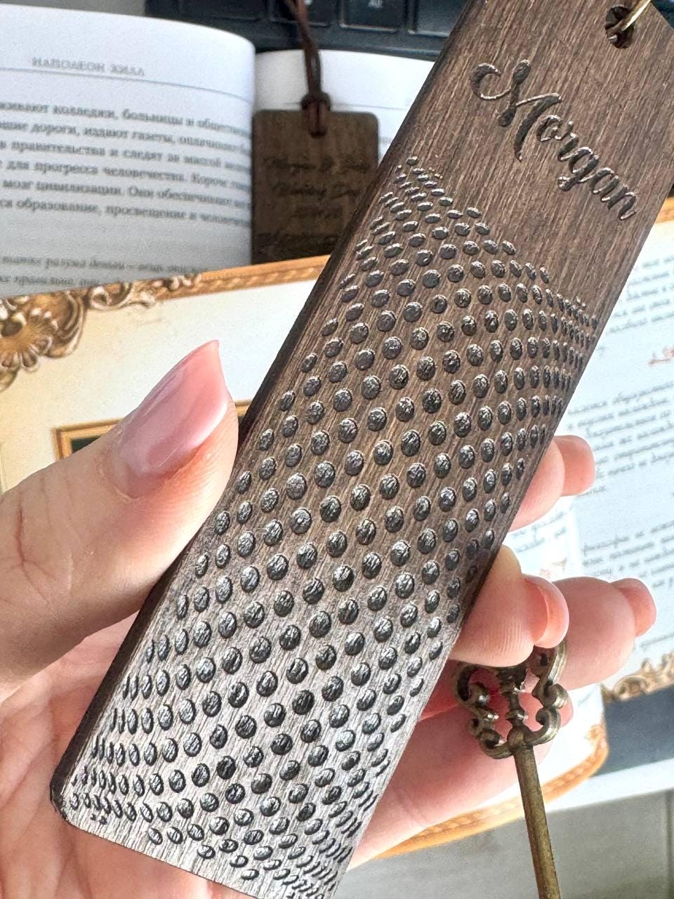 Personalized Wooden Bookmark, Engraved Wedding Favor Gift