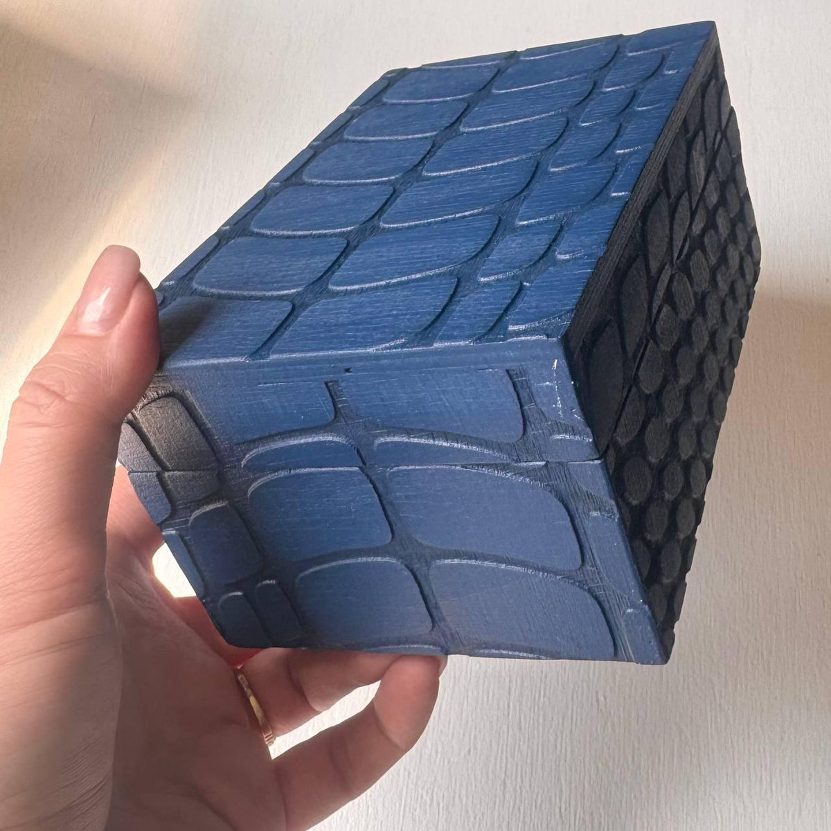 Blue Reptile Tarot Box – Wooden Tarot & Crystal Storage Case