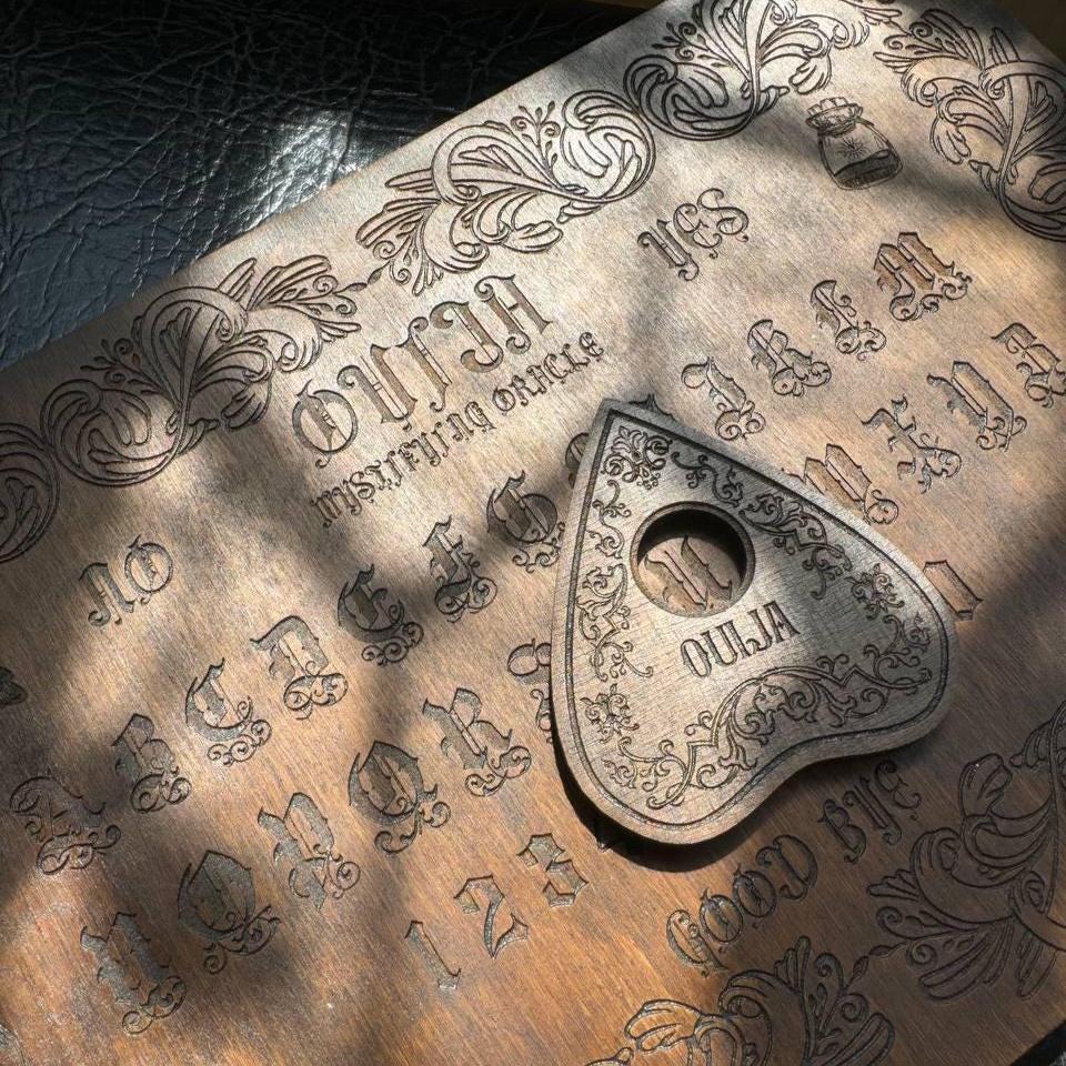 Vintage Ouija Board – Medici Style Wooden Spirit Board with Divination Planchette