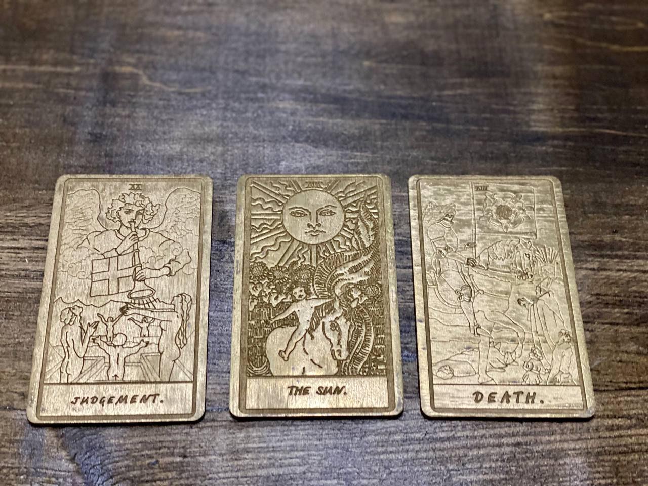 Card of the Day Wooden Tarot Rider–Waite–Smith Daily Guidance Card