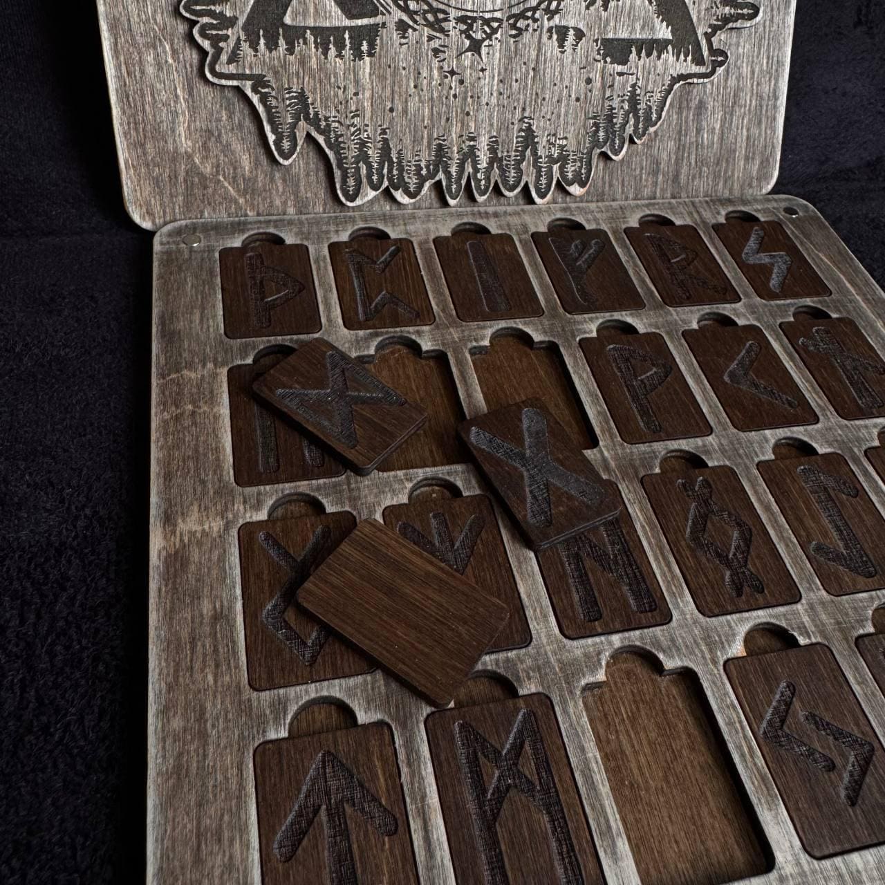 Mini Viking Rune Set with Box Pocket Divination Runes Norse Symbols