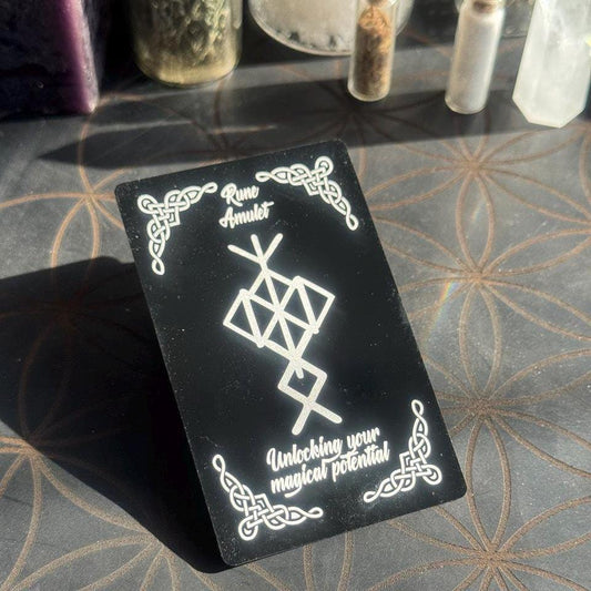 Runic Amulet Card: Celtic Stave for Magical Potential