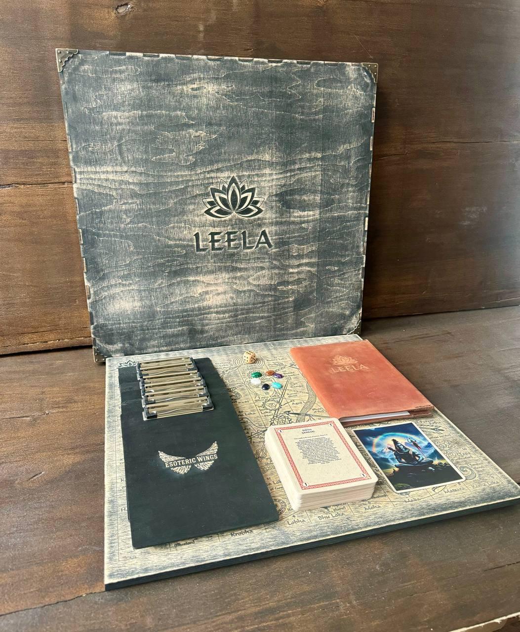 Wooden Leela Game – Spiritual Board Game | Mindfulness Meditation Tool Set