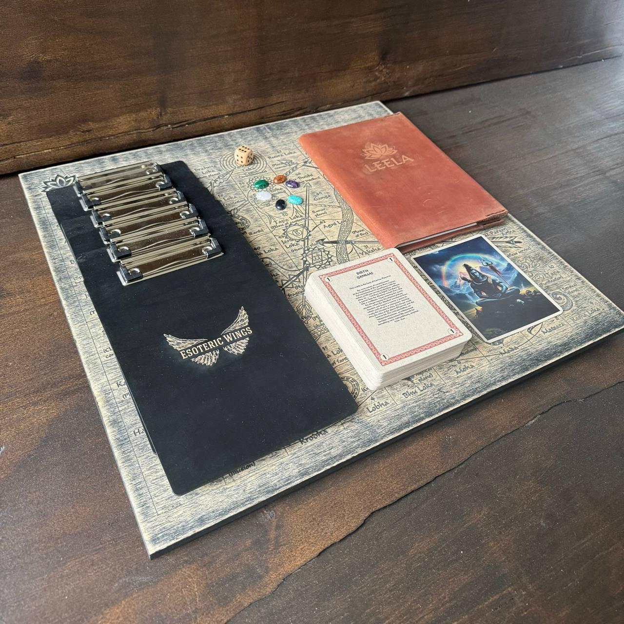 Wooden Leela Game – Spiritual Board Game | Mindfulness Meditation Tool Set