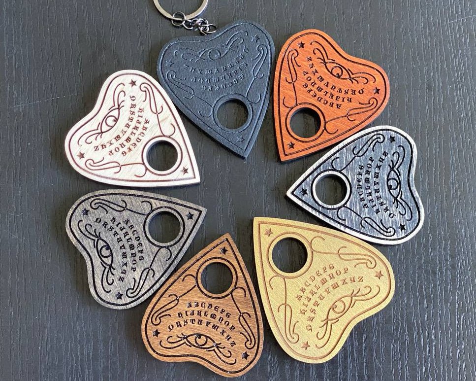Wooden Ouija planchette engraved pointer for spirit board