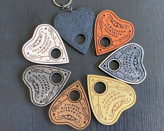 Wooden Ouija planchette engraved pointer for spirit board