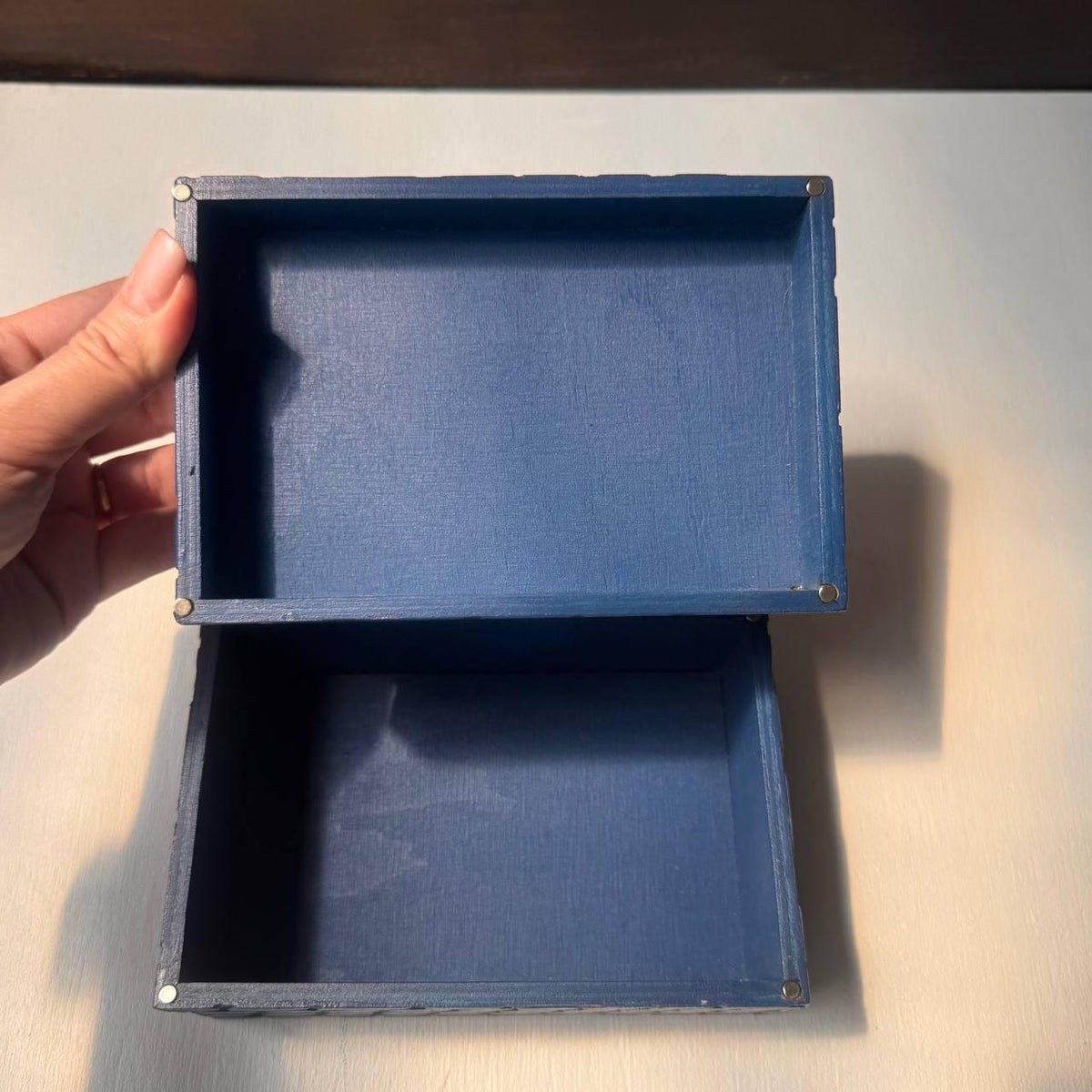 Blue Reptile Tarot Box – Wooden Tarot & Crystal Storage Case
