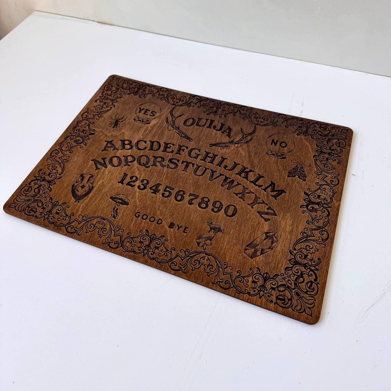 Wooden Ouija Board, Witchy Divination Spirit Board, Gothic Home Decor