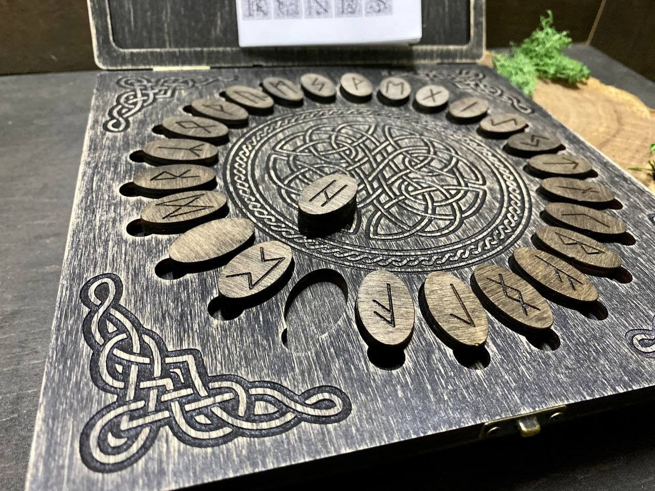 Scandinavian Futhark Runes Set: Norse Divination Esoteric Tools