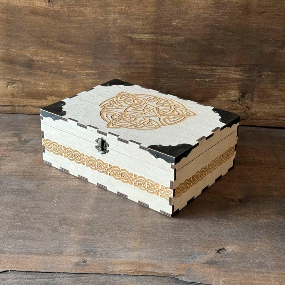 Personalized Wooden Storage Box – Engraved Keepsake Chest, Custom Gift Box
