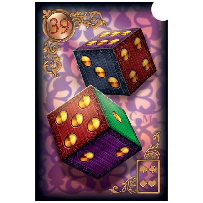 Golden Dreams Lenormand Deck, Wooden Box & Reading Board Set