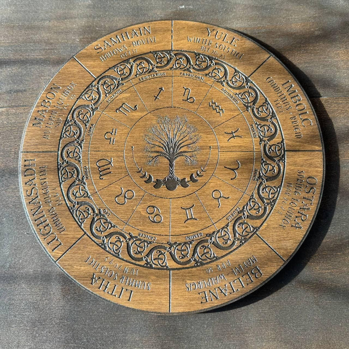 Celtic Tree Calendar: Wiccan Wheel of Life, Pagan Decor