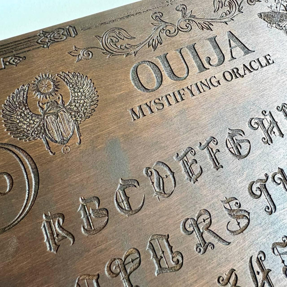 Gothic Ouija Board with Planchette: Victorian Fortune Telling Game