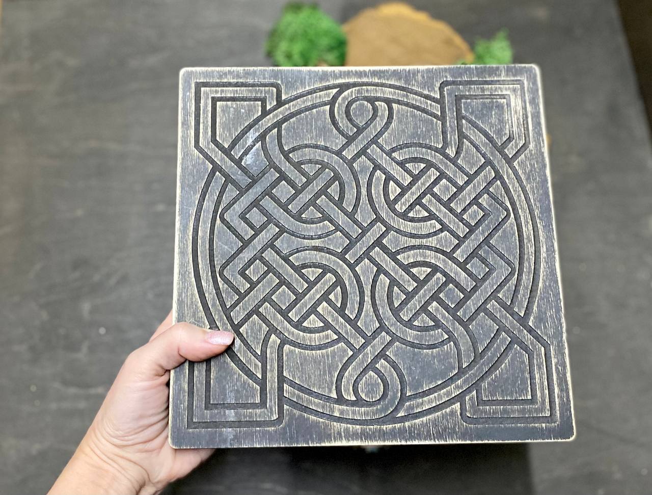Wooden rune divination kit Norse mythology tools