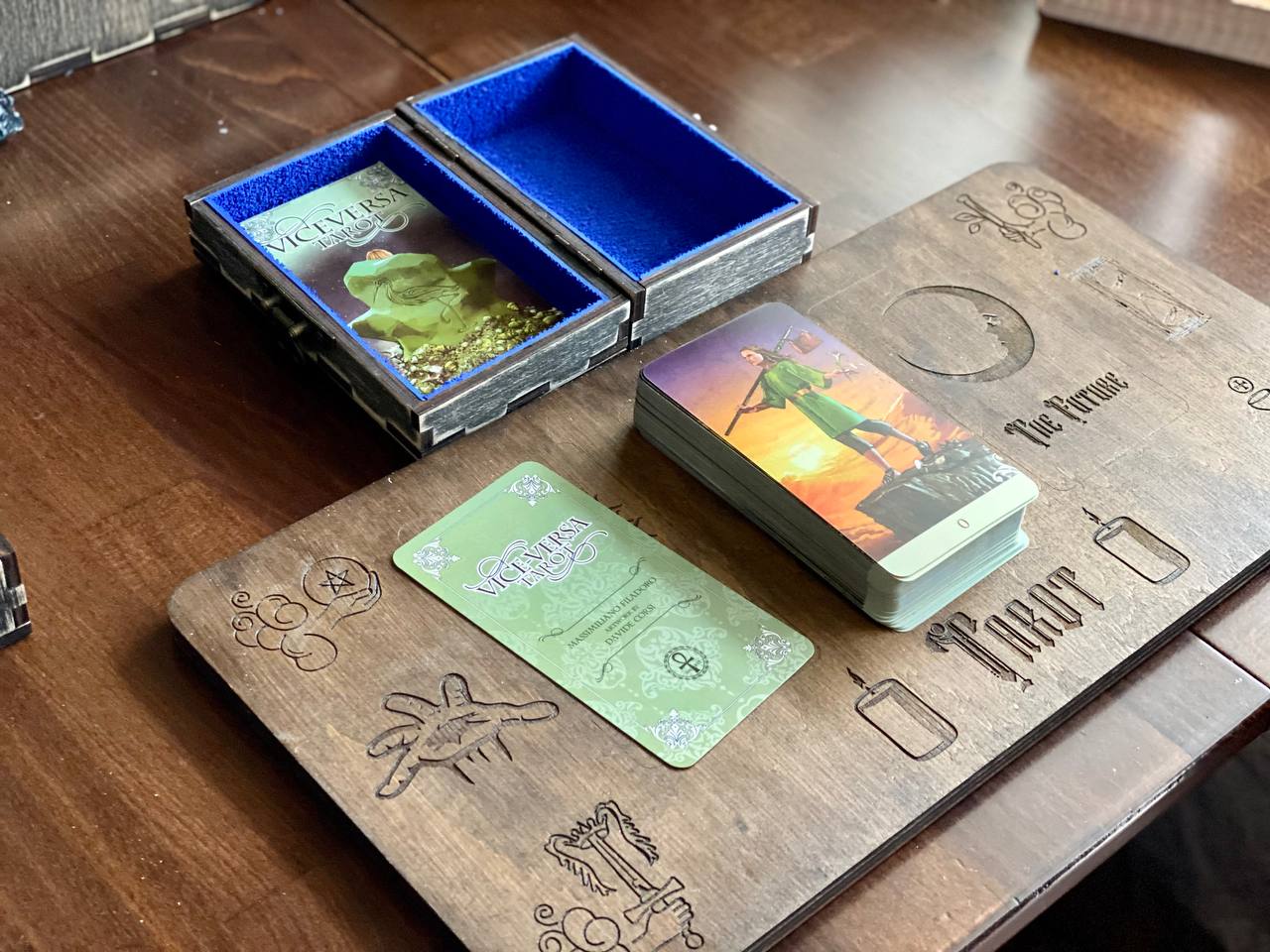 Viceversa Tarot Deck with Wooden Box & Spread Board