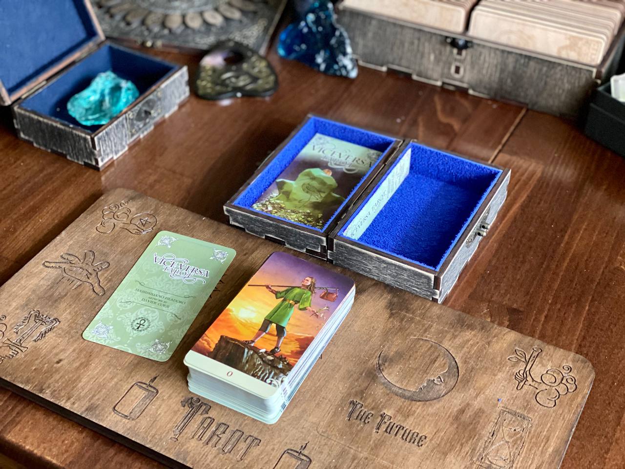 Viceversa Tarot Deck with Wooden Box & Spread Board