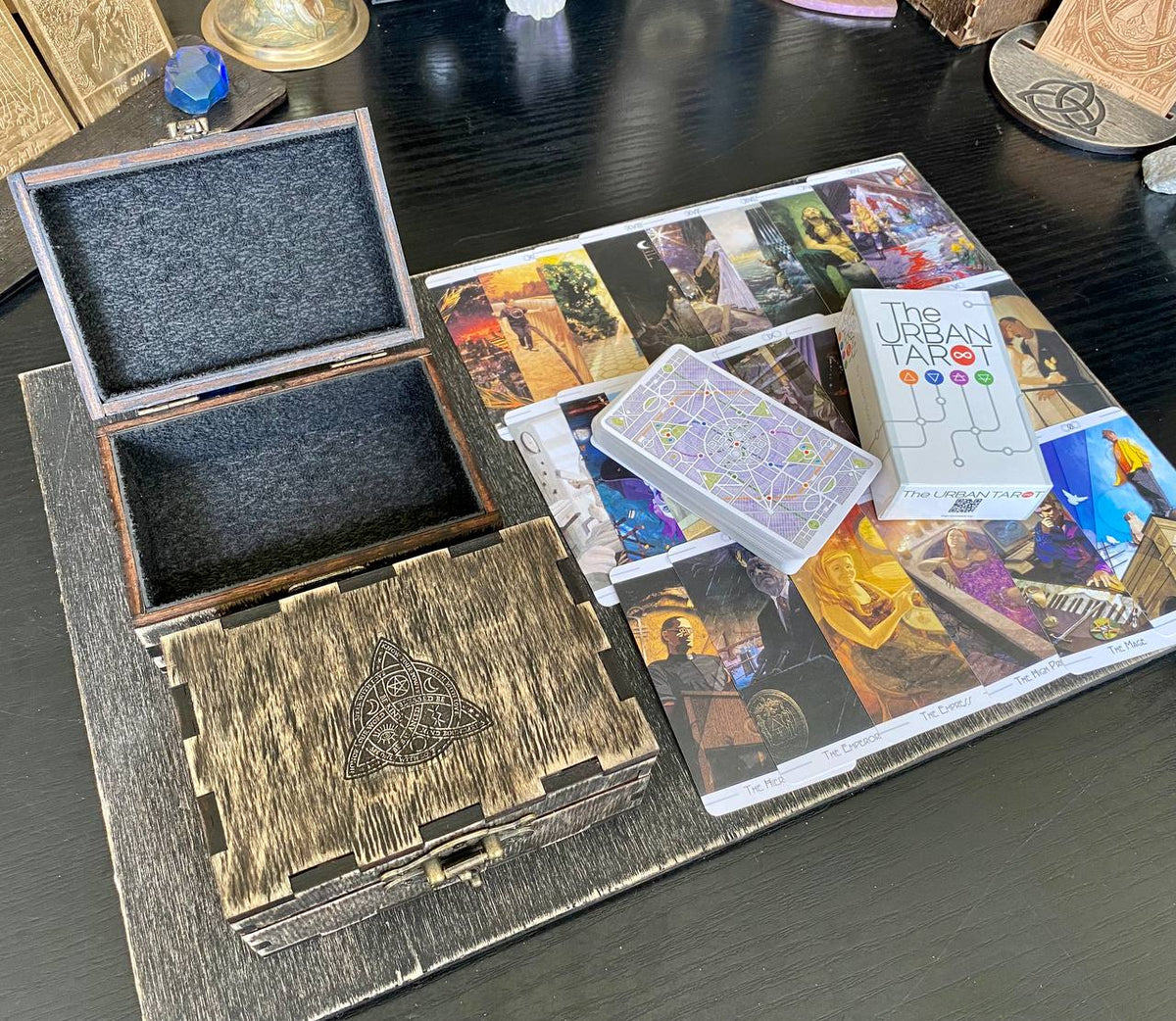 Urban Tarot Deck with Wooden Box & Spread Board