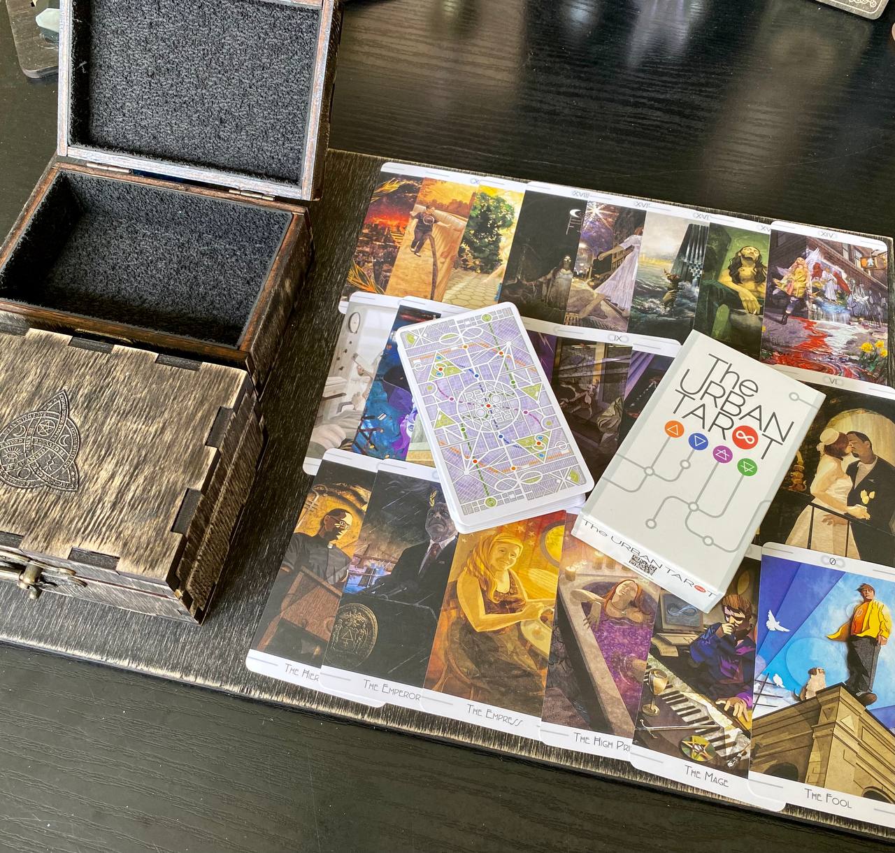 Urban Tarot Deck with Wooden Box & Spread Board