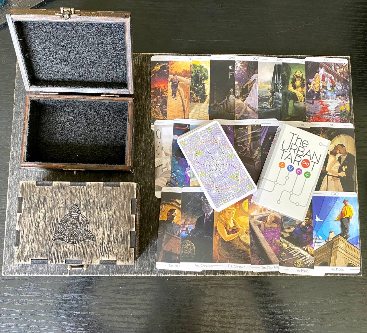 Urban Tarot Deck with Wooden Box & Spread Board