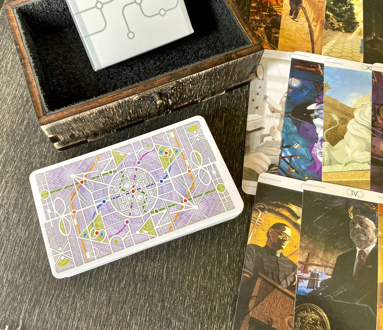 Urban Tarot Deck with Wooden Box & Spread Board