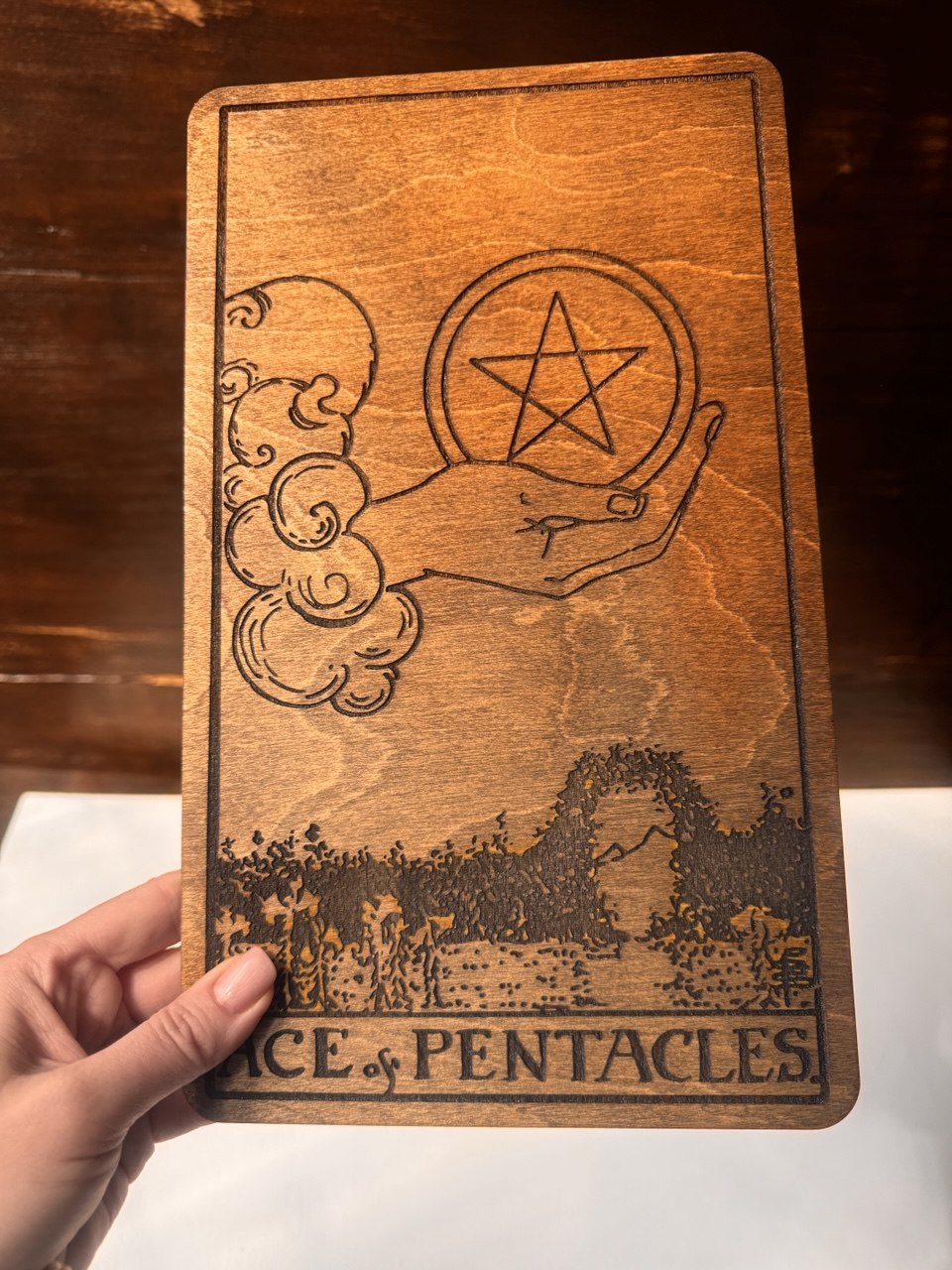 Money Attraction Tarot Decor – Ace of Pentacles