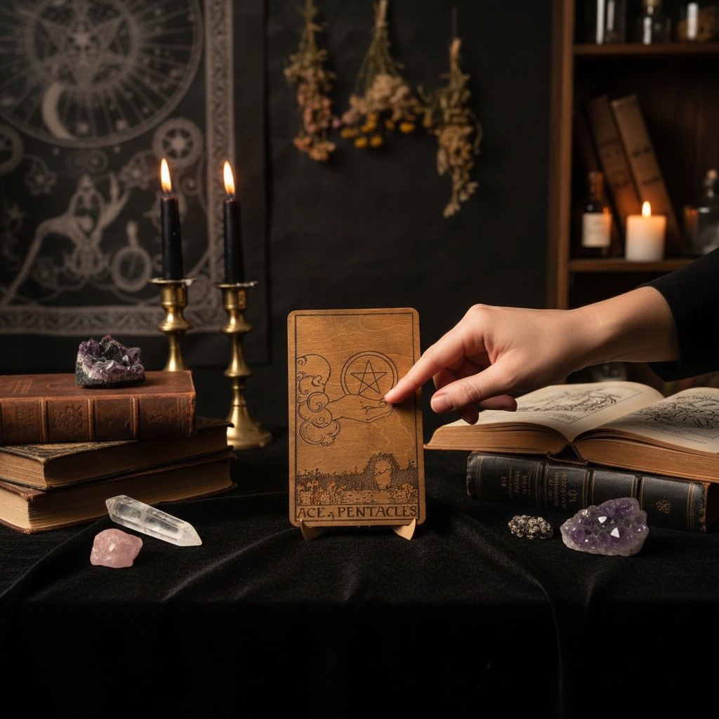 Money Attraction Tarot Decor – Ace of Pentacles