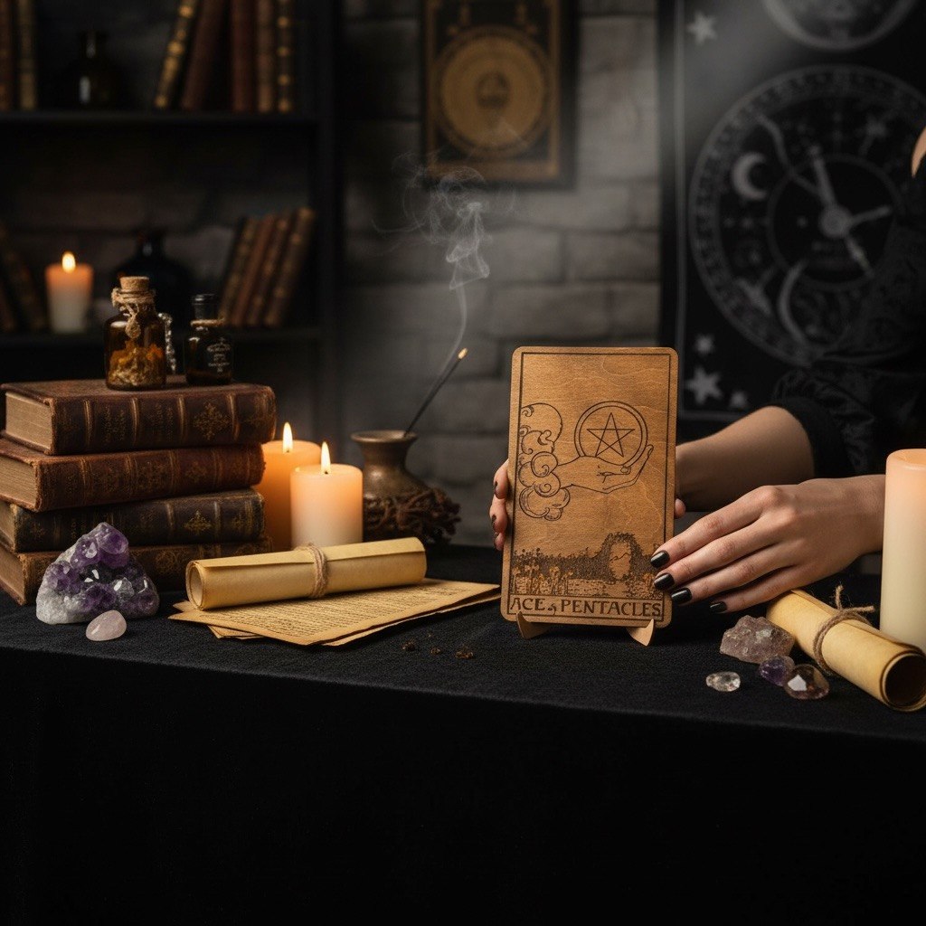 Money Attraction Tarot Decor – Ace of Pentacles