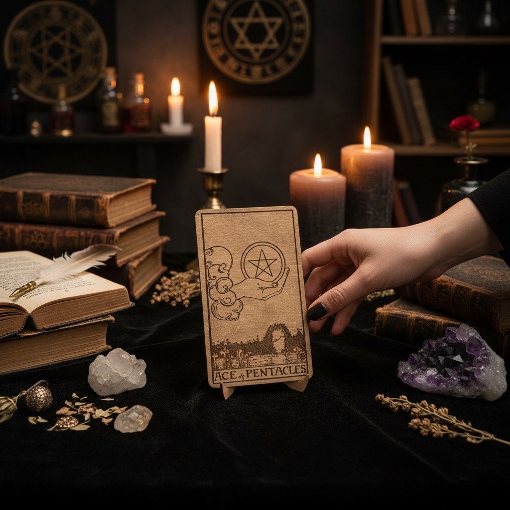 Money Attraction Tarot Decor – Ace of Pentacles