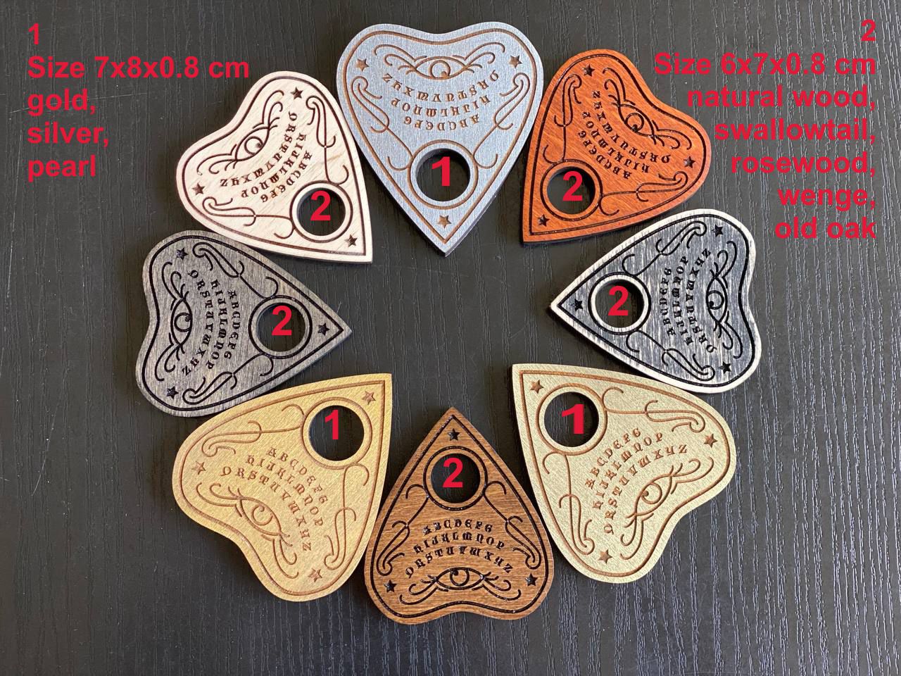 Planchette for talking board divination tool